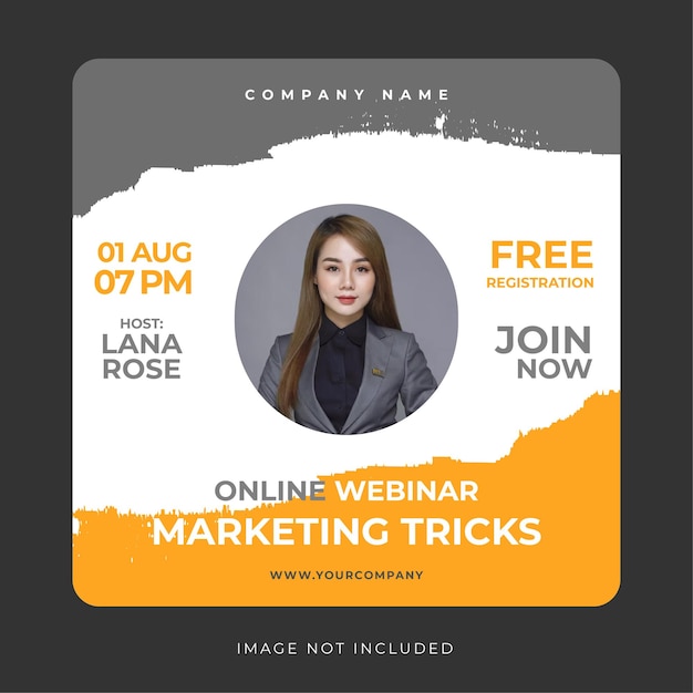 Webinar online social media post design template