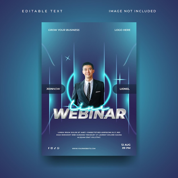 Webinar poster design template