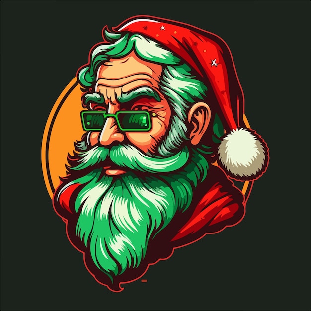 WebSanta mascot cartoon style. Secret Santa Christmas illustration with Santa Claus. vector illustra