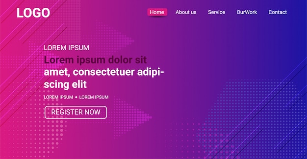 Website banner, abstract Purple and blue color gradient background