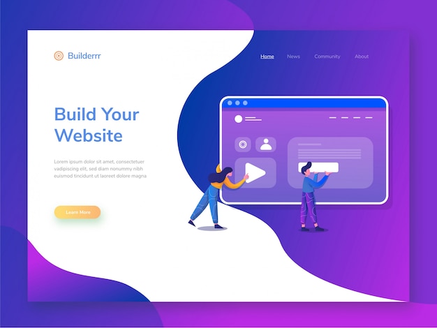 website builder illustration