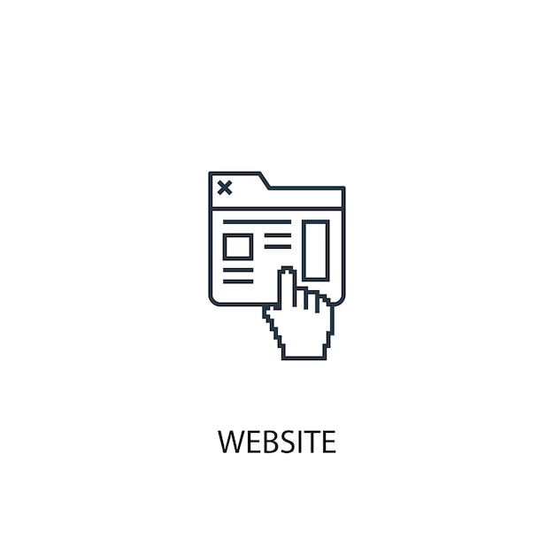 website concept line icon. Simple element illustration. website concept outline symbol design. Can be used for web and mobile UI/UX