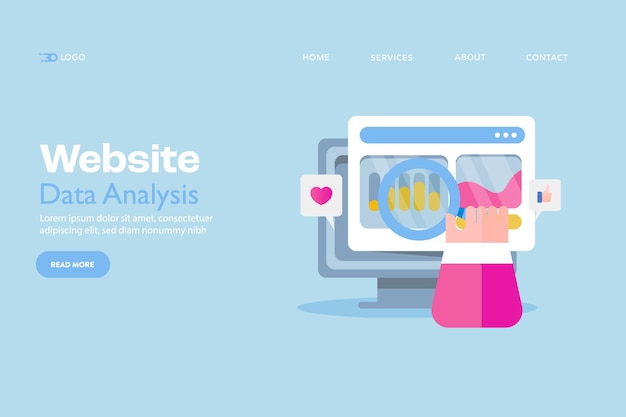 Website data analysis concept