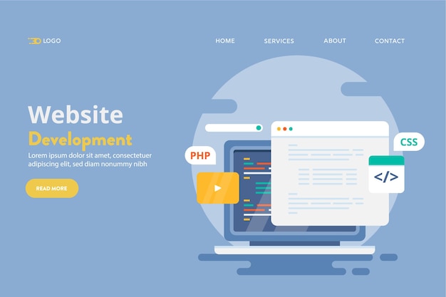 Website development concept