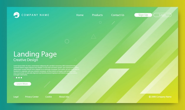 Website Landing Page Gradient Color Background