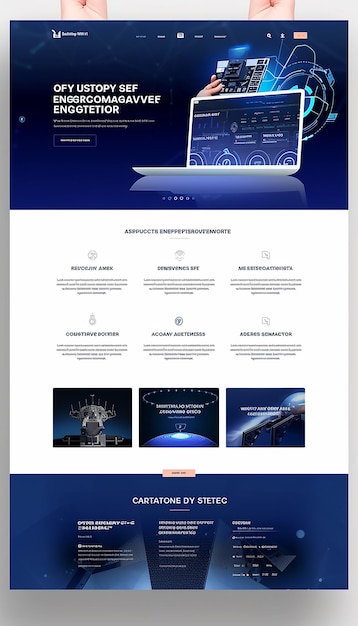 Website landing page for a software engineering company