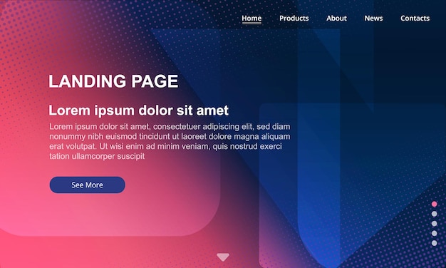 Website responsive web design Landing page template