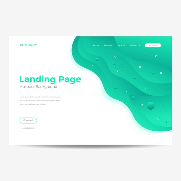 Website template landing page background colorful