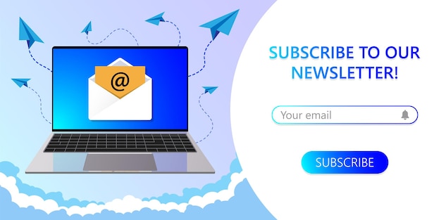 A website that says subscribe to email