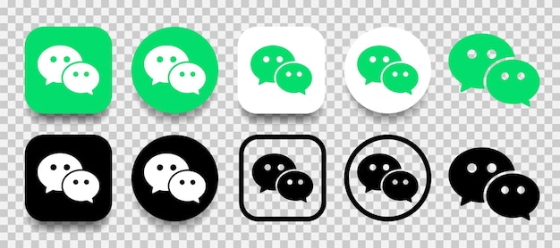 Wechat Social media icon Vector