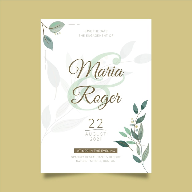 Wedding anniversary card template