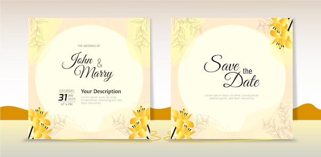 Wedding card collection template