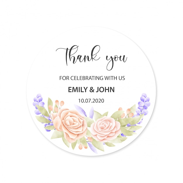 wedding card with floral frame