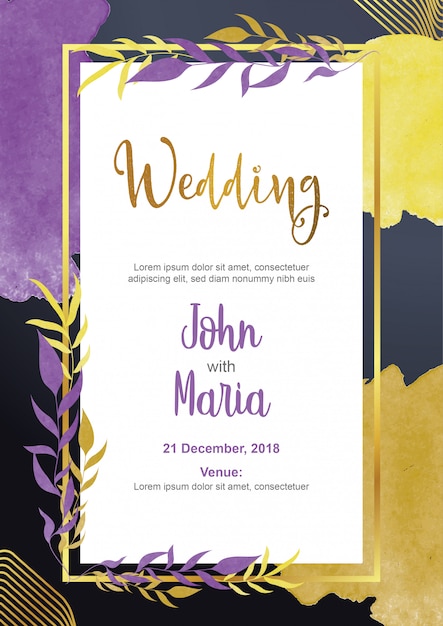 Wedding Card with Frame