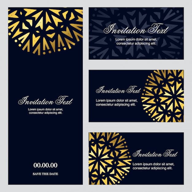 Wedding cards design vector