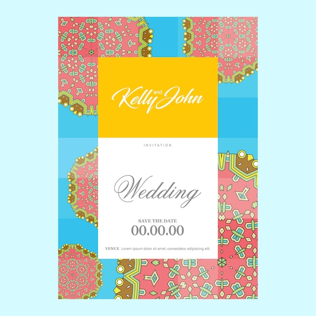 Wedding cards design vector