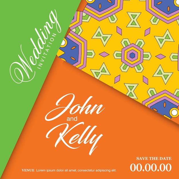 Wedding cards design vector