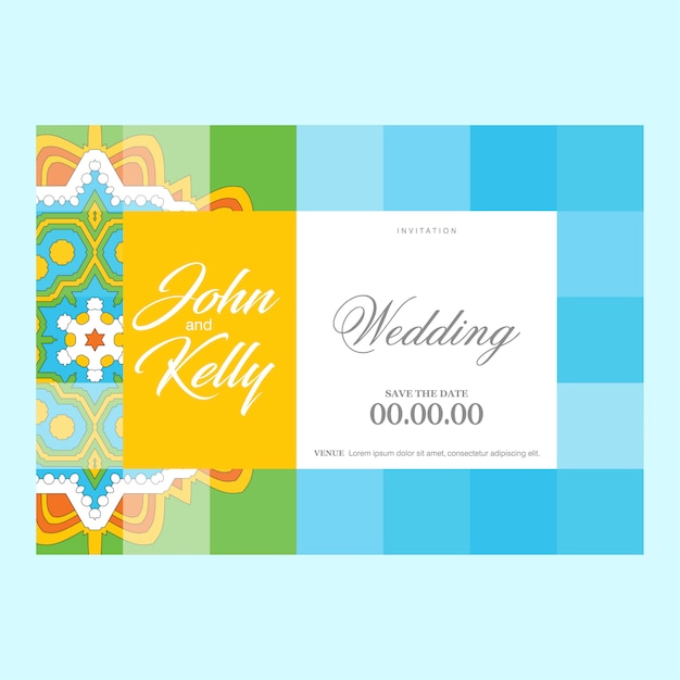 Wedding cards design vector