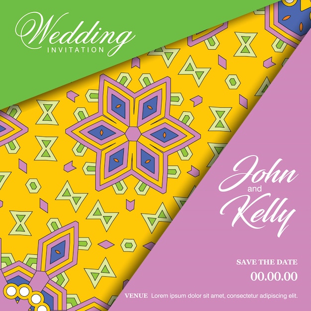 Wedding cards design vector