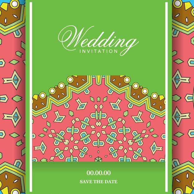 Wedding cards design vector