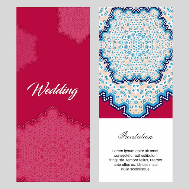 Wedding cards design vector