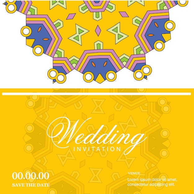 Wedding cards design vector