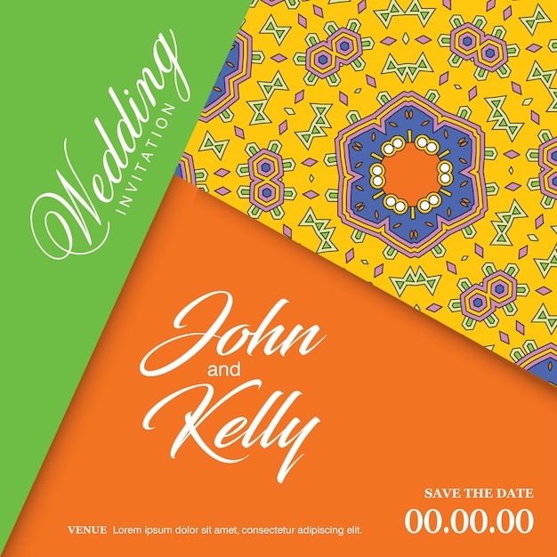 Wedding cards design vector