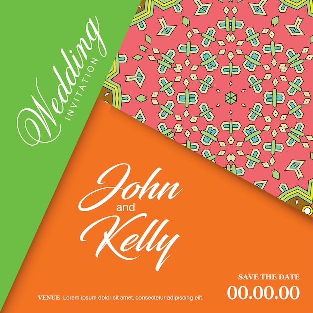 Wedding cards design vector