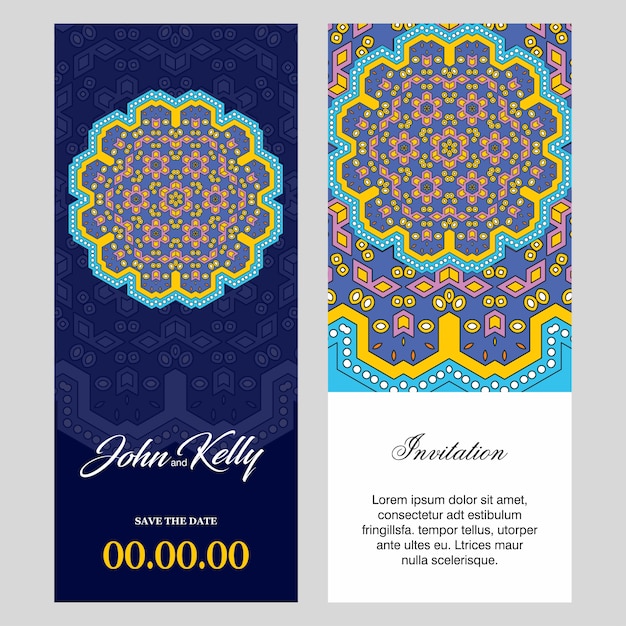 Wedding cards design vector