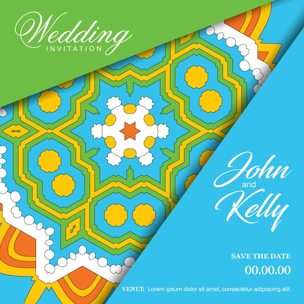 Wedding cards design vector