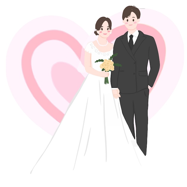 wedding couple illustration