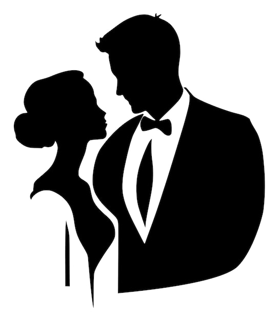 Wedding Day Couple Silhouette