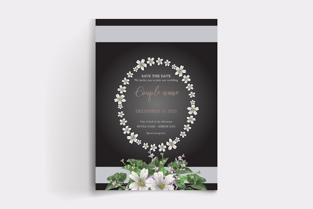 wedding floral elegance invitation templates