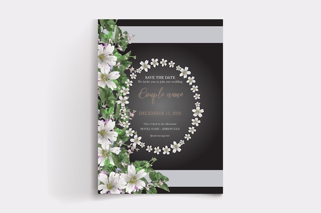 wedding floral elegance invitation templates