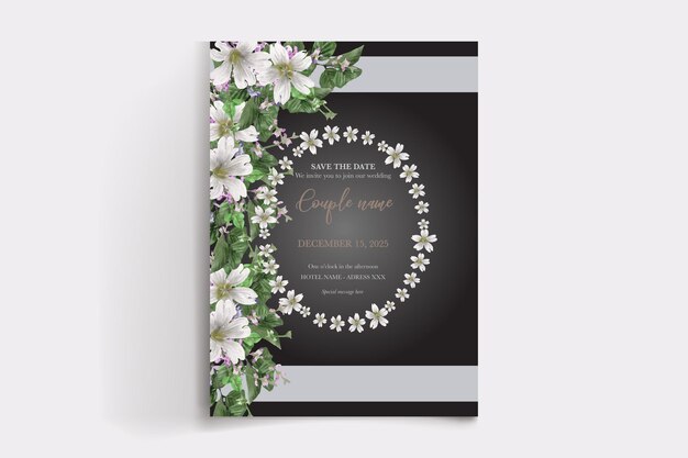 wedding floral elegance invitation templates