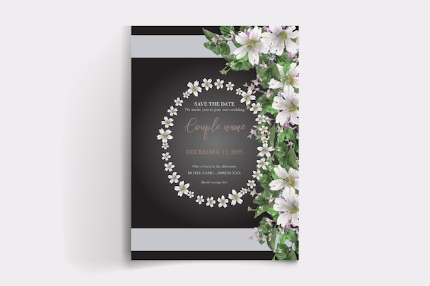 wedding floral elegance invitation templates