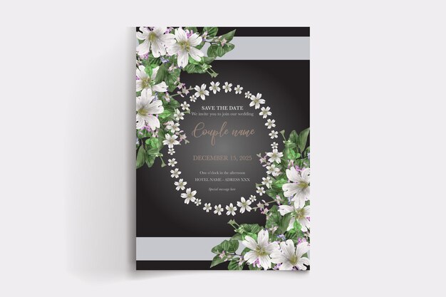 wedding floral elegance invitation templates