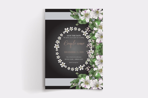 wedding floral elegance invitation templates