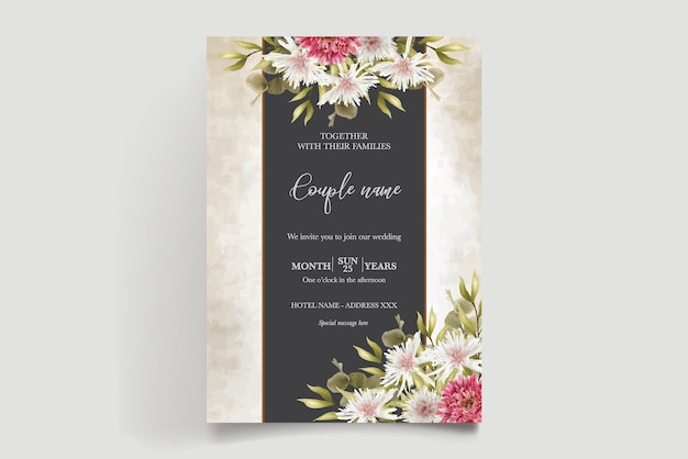 wedding floral elegance invitation templates