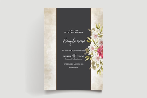 wedding floral elegance invitation templates