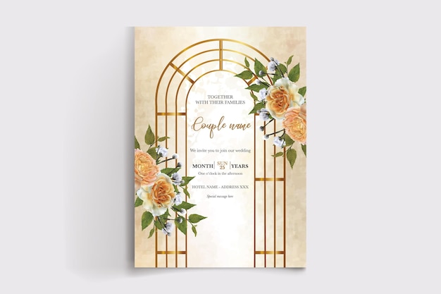 wedding floral invitation card templates