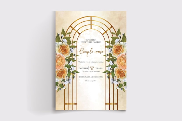 wedding floral invitation card templates