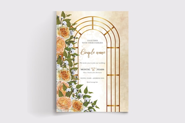 wedding floral invitation card templates