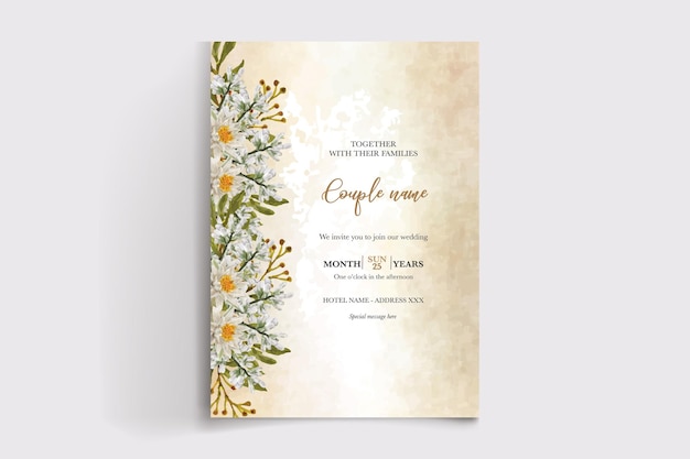 wedding floral invitation card templates