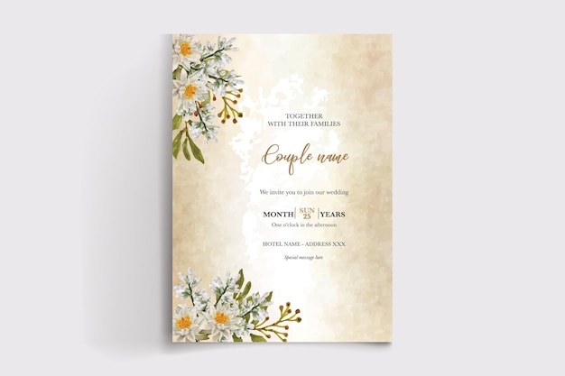 wedding floral invitation card templates