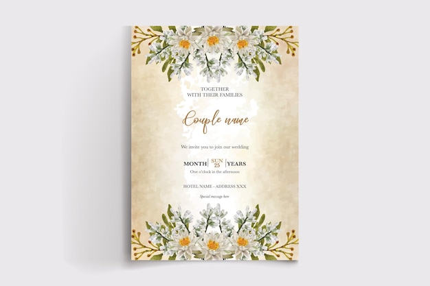 wedding floral invitation card templates