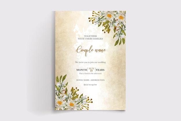 wedding floral invitation card templates