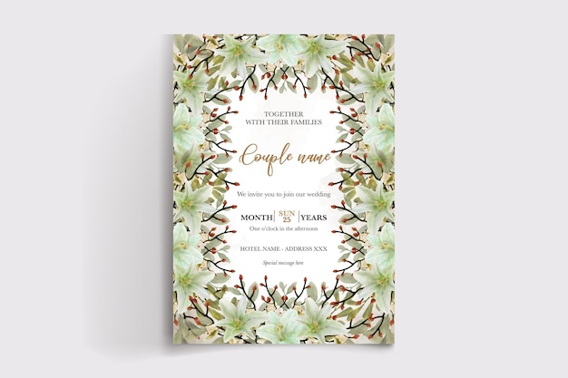 wedding floral invitation card templates