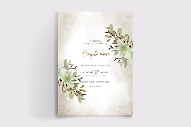 wedding floral invitation card templates