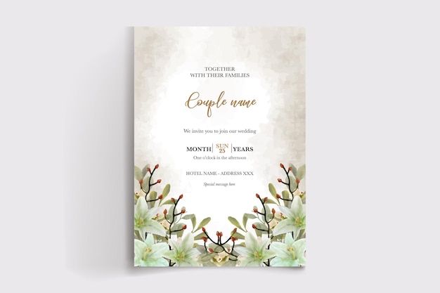 wedding floral invitation card templates